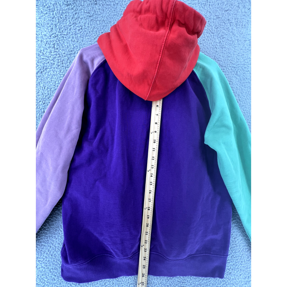 Teddy Fresh Sweater Mens Medium Hoodie Colorblock Purple Yellow Pink Casual READ - Picture 11 of 14